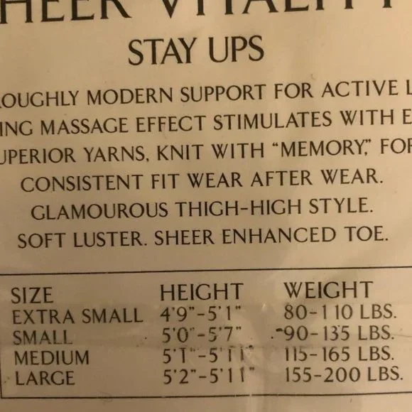 Vintage Victoria's Secret black thigh high hosiery, size med - Picture 2 of 3